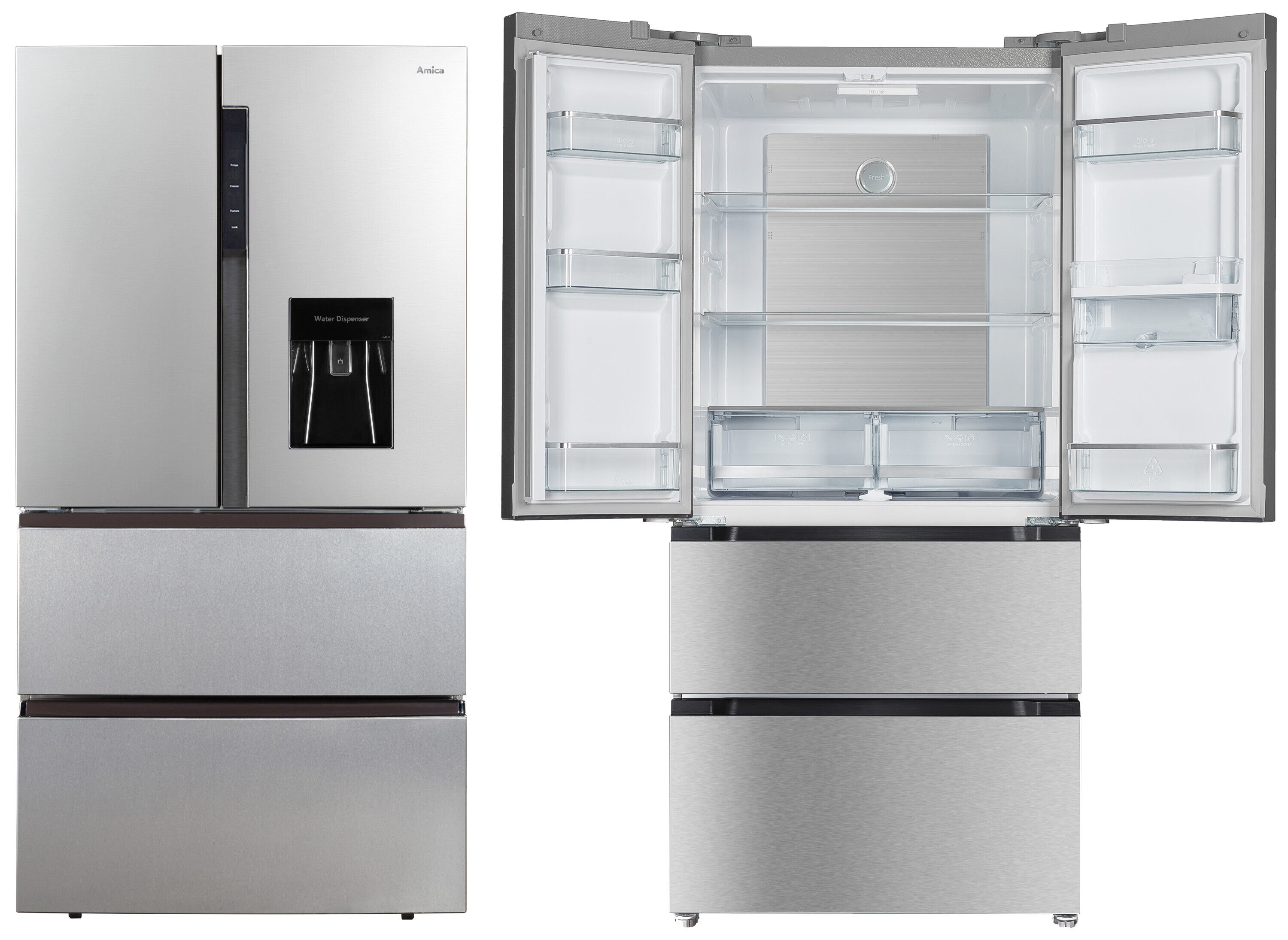 AFN9511DXN Réfrigérateur multi-portes • Pose libre • Amica